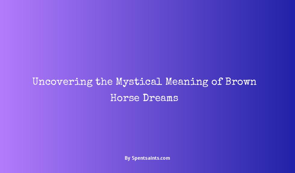 brown horse dream meaning