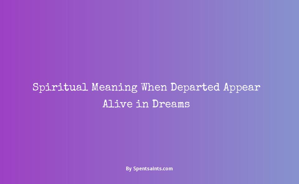 dead person alive in dream