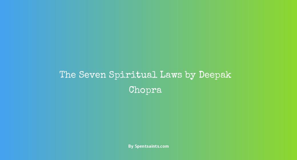 deepak chopra seven spiritual