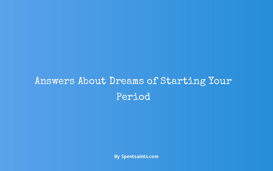 dream about starting period