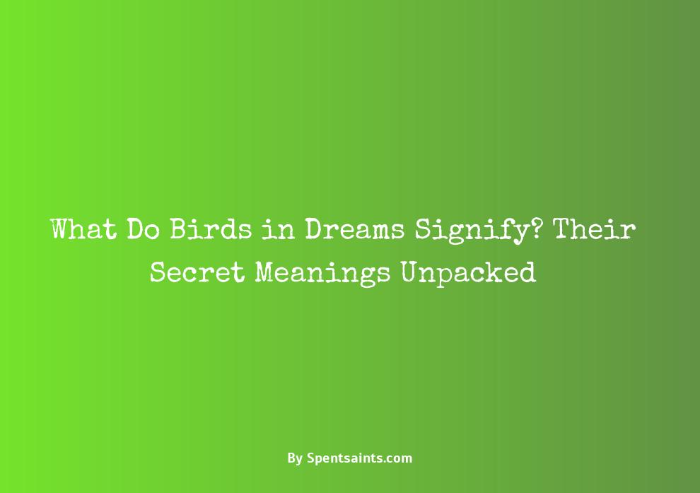 meaning of birds in dreams