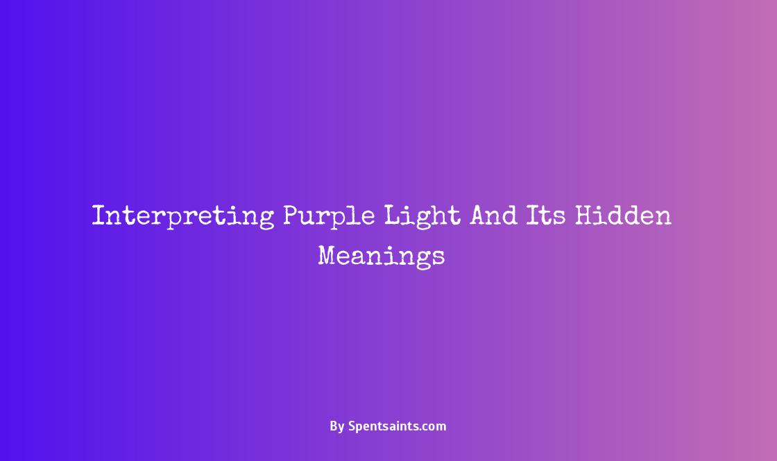 meaning of purple light