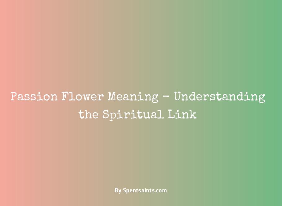 passion flower spiritual meaning
