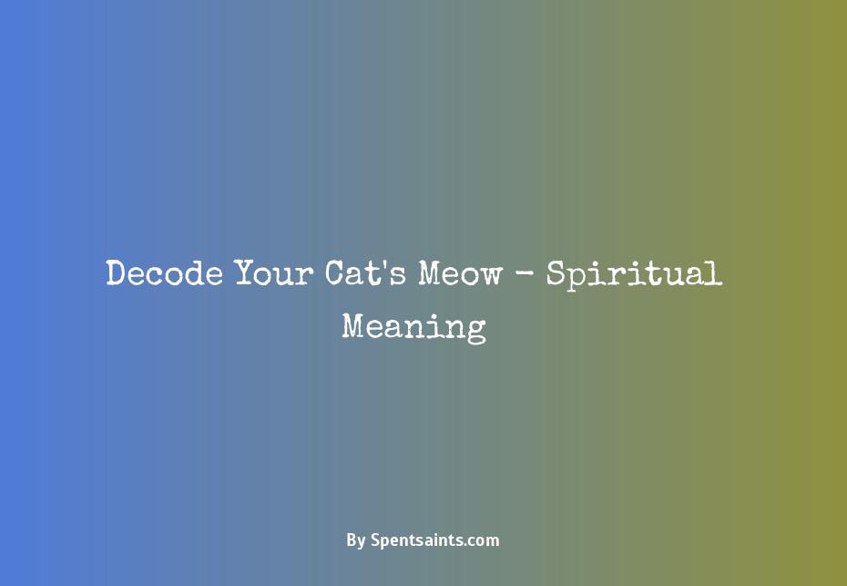 spiritual meaning of hearing a cat meow