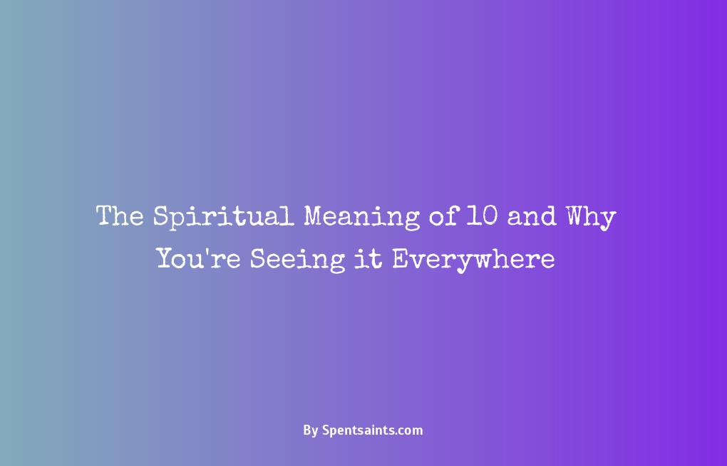 spiritual meaning of number 10