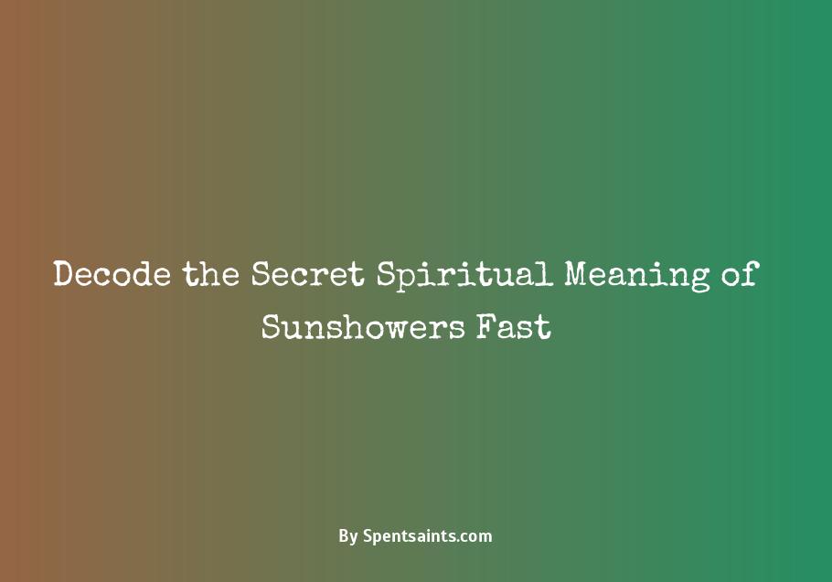 spiritual meaning of sunshower
