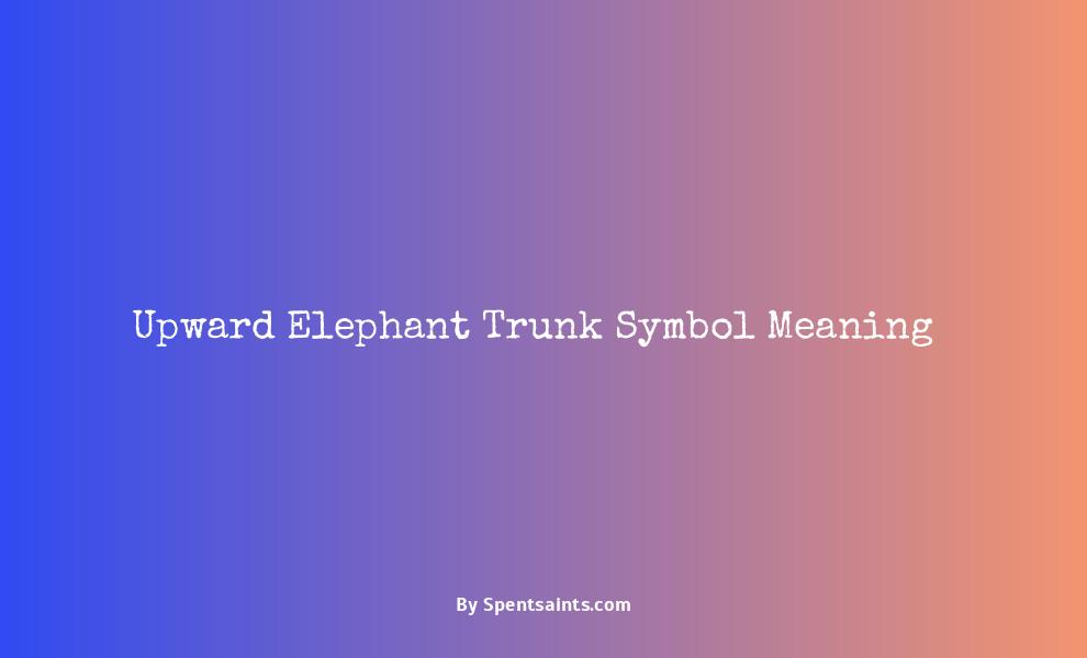 symbol of elephant with trunk up