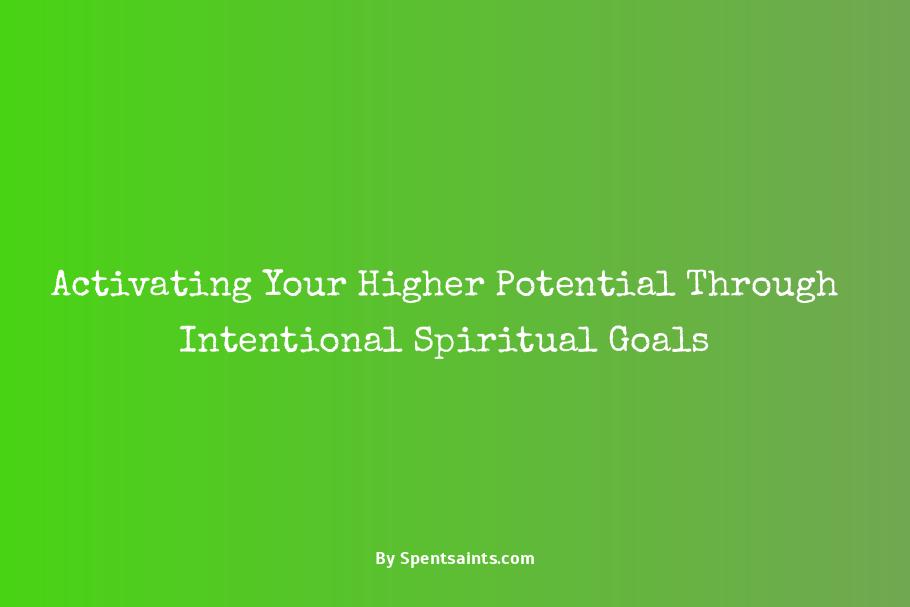what are spiritual goals