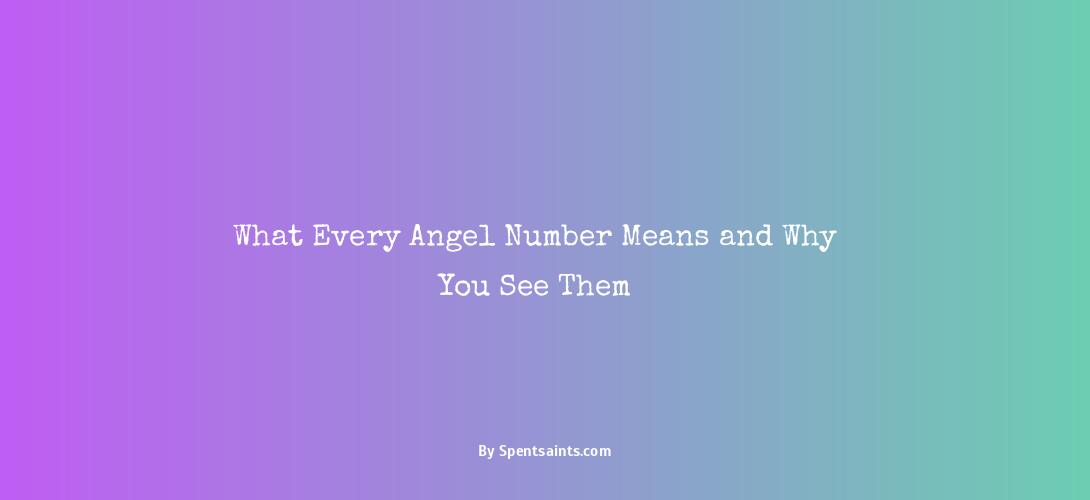 what do the different angel numbers mean