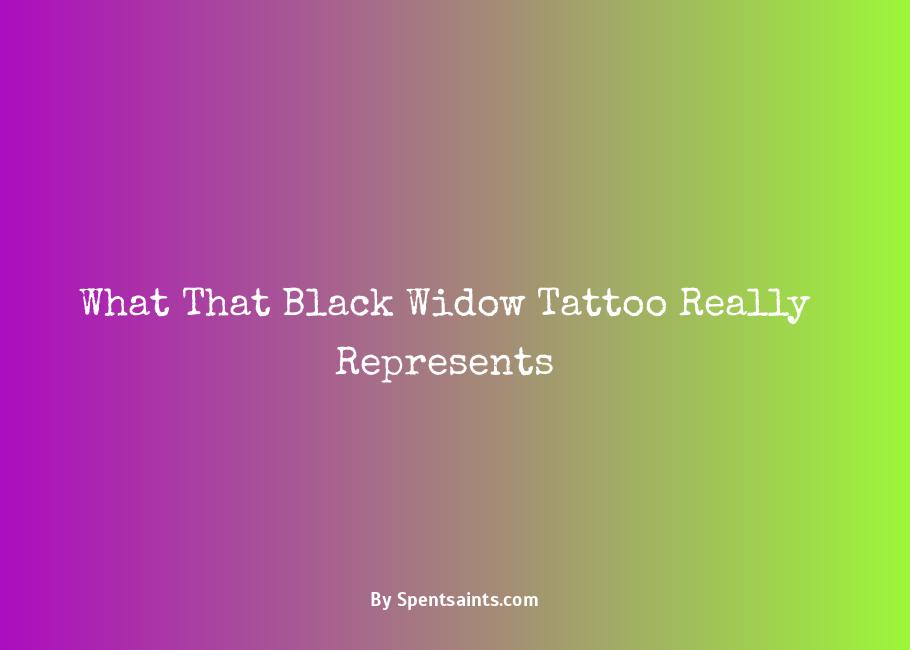 what does a black widow tattoo mean