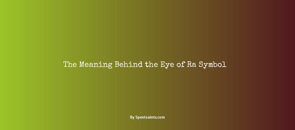 what does the eye of ra mean