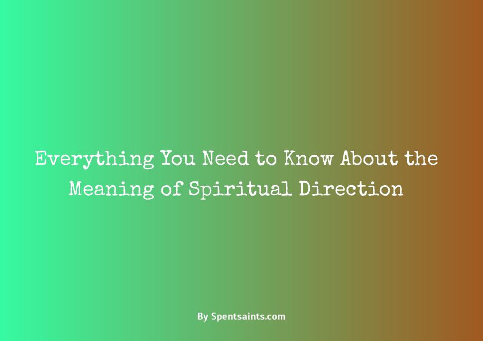 what is spiritual direction