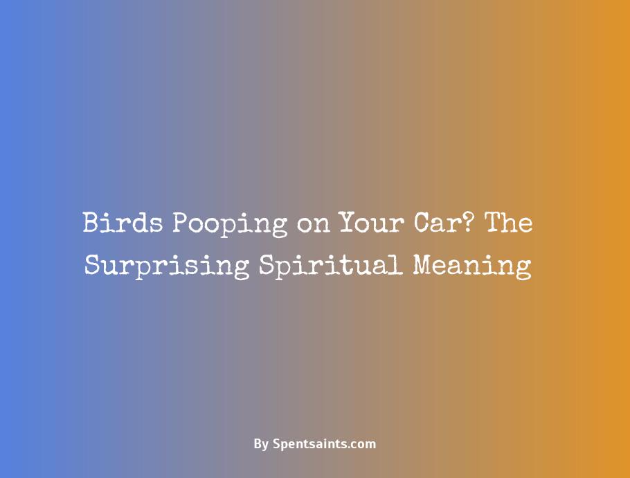 why do birds keep pooping on my car spiritual meaning